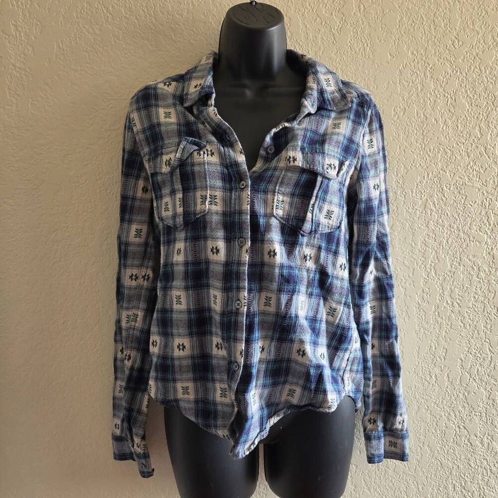 Paige Plaid Flannel Button Down Top